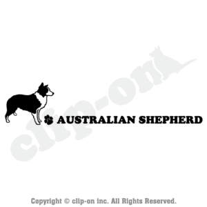 オーストラリアン・シェパード_S14R【右向き・立耳・ステッカー】