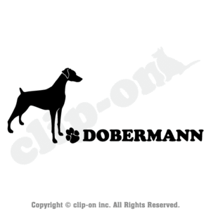 ドーベルマン_S14R【右向き・垂耳・ステッカー】